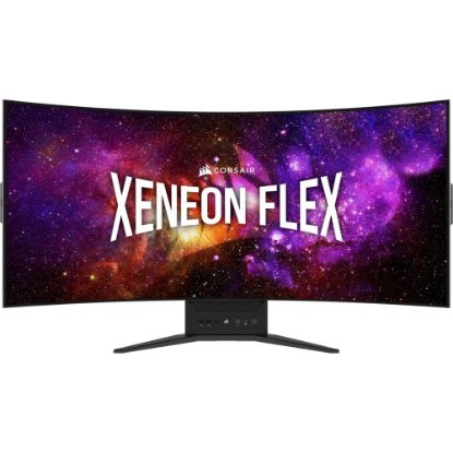 Monitor 45" CORSAIR Xeneon Flex 45WQHD240, UWQHD, OLED, 240Hz, 1ms, 1000cd/m2, G-Sync, FreeSync, zakrivljeni, crni