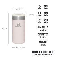 Boca STANLEY Aerotransit Mug, 0.35l, roza