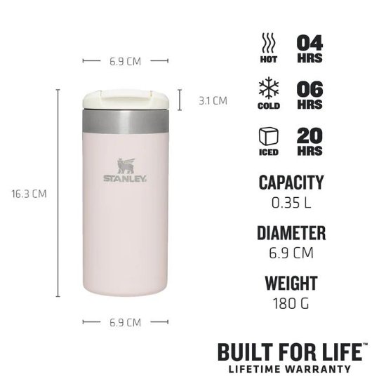 Boca STANLEY Aerotransit Mug, 0.35l, roza
