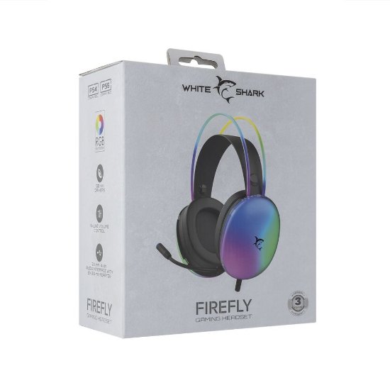 Slušalice WHITE SHARK GH-2342 Firefly, LED, crne