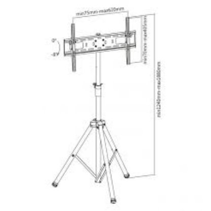Nosač podni SBOX FST-846 - Tripod, 37-70", rotacija 90°, nagib +5° - 12°
