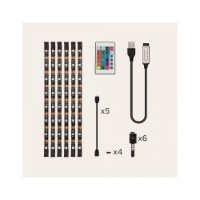 LED traka KSIX ColorLed TV, 16 RGB boja, 4 dinamička načina boja, upravljanje aplikacijom, daljinski, 3m