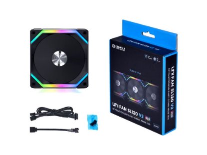 Ventilator LIAN LI Uni Fan SL120 V2 RGB PWM, 120mm, crni