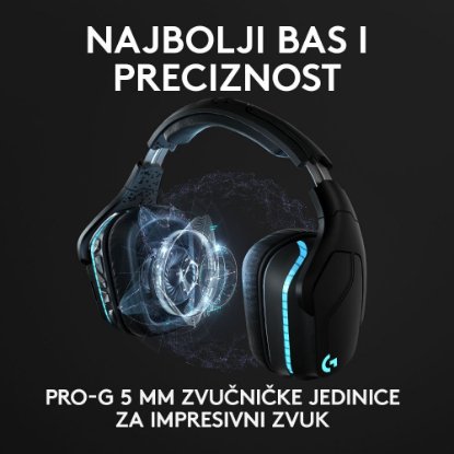 Slušalice LOGITECH Gaming Lightsync G935, 7.1, bežične, crne