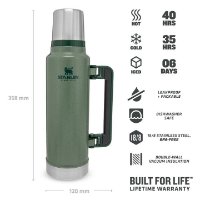 Boca STANLEY Classic Legendary Bottle, 1.4l, zelena