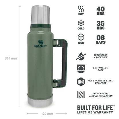 Boca STANLEY Classic Legendary Bottle, 1.4l, zelena