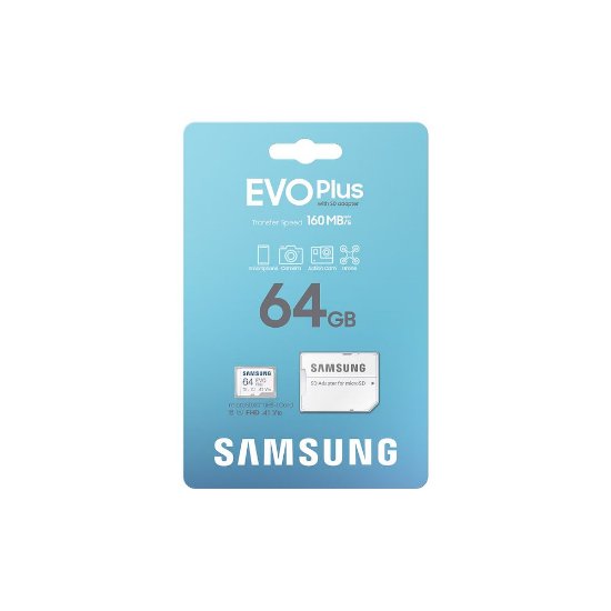 Memorijska kartica SAMSUNG, MicroSDXC, 64GB EVO Plus, MB-MC64SA/EU, class 10