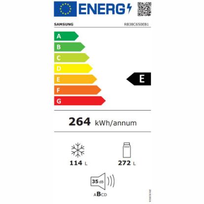 Hladnjak SAMSUNG RB38C650EB1/EF, kombinirani, 203cm, 272/114l, No Frost, SpaceMax, dispenzer za vodu, energetski razred E, crni