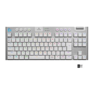 Tipkovnica LOGITECH Gaming G915 TKL Tenkeyless Lightspeed,Tactile switch, RGB, mehanička, bežična, UK Layout, USB, bijela