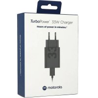 Kućni punjač MOTOROLA Turbo Power, 33W, USB-A, USB-C na USB-A kabel, crni