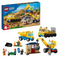 LEGO CITY Građevinski kamioni i kran s kuglom za rušenje