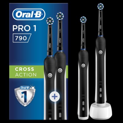 Električna četkica za zube ORAL-B PRO 790, 1+1 crno-bijela