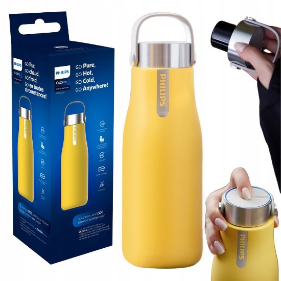 Boca za vodu PHILIPS GoZero Smart UV AWP2788YL/10, UV dezinfekcija, 0,59 l, žuta