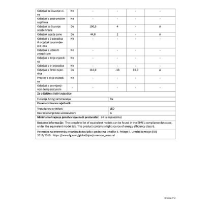 Hladnjak LG GBV5150DEP, kombinirani, 186 cm, 234/110 l, energetski razred D, crni