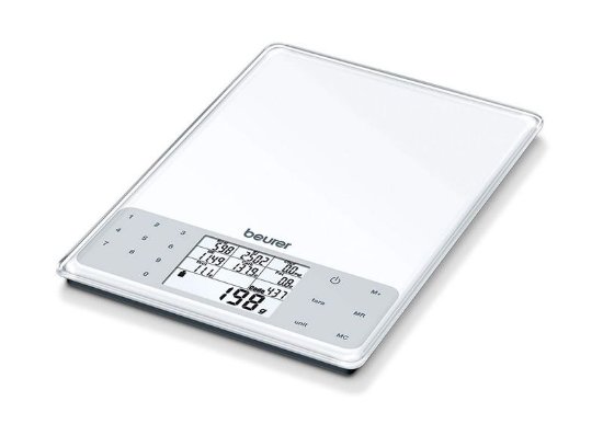 Kuhinjska vaga BEURER DS 61, digitalna, izračun nutritivnih vrijednosti, 5 kg, bijela