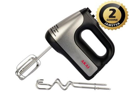 Mikser AKAI AHM-911, 400W, ručni, crno-srebrni