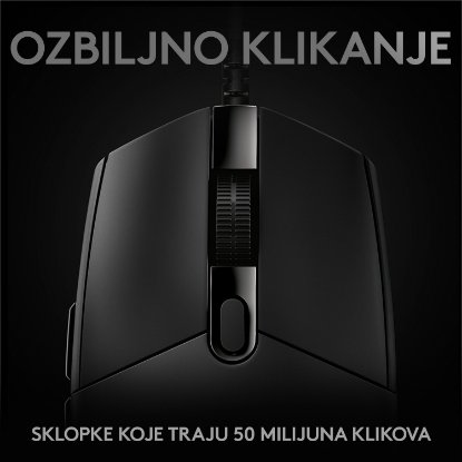 Miš LOGITECH Gaming G PRO HERO, 16000dpi, crni, USB