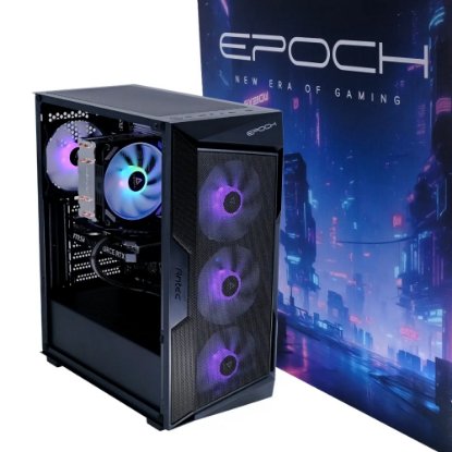 Računalo EPOCH Antares / Core i5 14400F, 16GB DDR5, 1TB SSD NVMe, nVidia GeForce RTX 4060 Ti 16GB, WiFi, Windows 11, crno