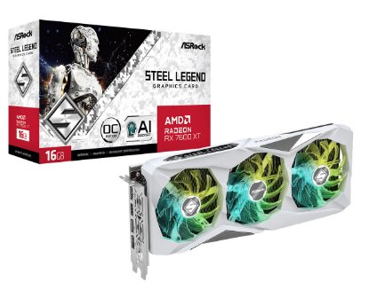 Grafička kartica ASROCK Radeon RX 7600 XT Steel Legend OC, 16GB GDDR6