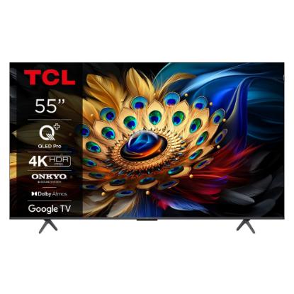 QLED TV 55" TCL 55C655, Google TV, 4K UHD, DVB-T2/C/S2, HDMI, Wi-Fi, USB, BT, energetski razred F
