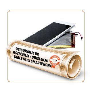 Osiguranje od oštećenja/ uništenja smartphone-a/ tableta u trajanju od 12 mjeseci - vrijednosti uređaja 1725,41-1858,12 €