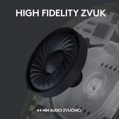 Slušalice LOGITECH Gaming G435 Lightspeed, USB-C, bežične, BT, crne