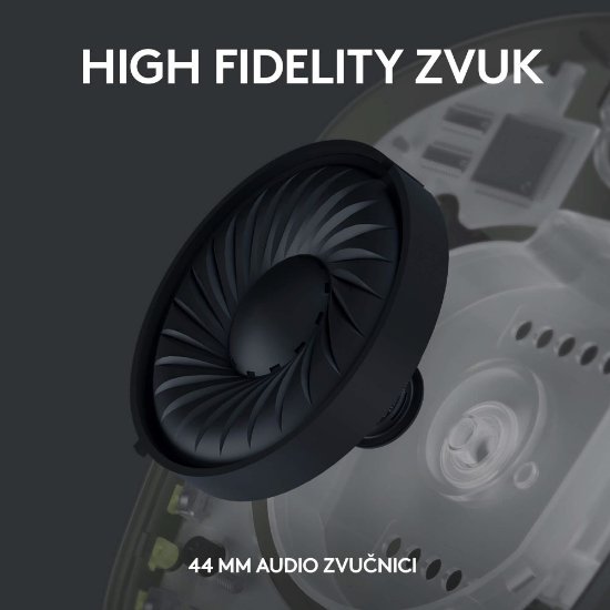 Slušalice LOGITECH Gaming G435 Lightspeed, USB-C, bežične, BT, crne