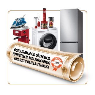 Osiguranje od oštećenja / uništenja za male kućanske aparate / bijelu tehniku u trajanju od 24 mjeseci - vrijednosti uređaja 1493,14-1990,84 €