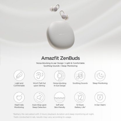 Smart Sleep slušalice AMAZFIT ZenBuds, bijele