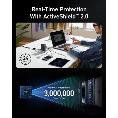 Stolni punjač ANKER GaN Prime 749, 3x USB-C, 1x USB-A, 240W