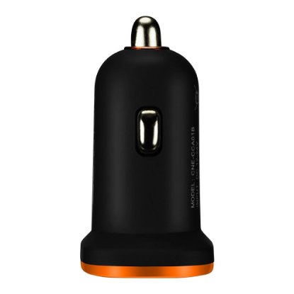 Auto punjač CANYON C-01, USB-A, crno-narančasti