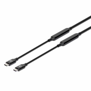 Kabel MANHATTAN, USB 3.2 Gen2, USB-C (M) na USB-C (M), PD 60W, 1.4 DP Alt Mode, 5.0m