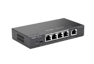 Switch RUIJIE-REYEE RG-ES205GC-P, 10/100/1000 Mbps, 4xPoE, 5-port, crni