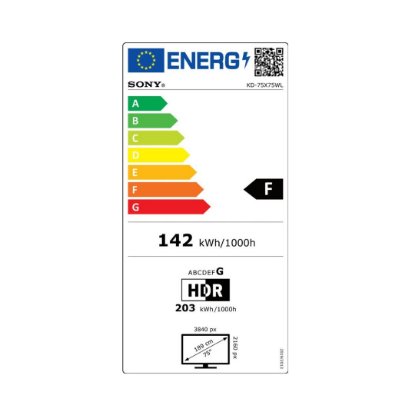 LED TV 75" SONY KD75X75WLPAEP, Google TV, UHD 4K, DVB-T2/C/S2, HDMI, WI-FI, USB - energetski razred F