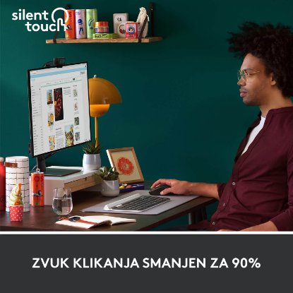 Miš LOGITECH M650, bežični, optički, 4000dpi, USB, BT, crni