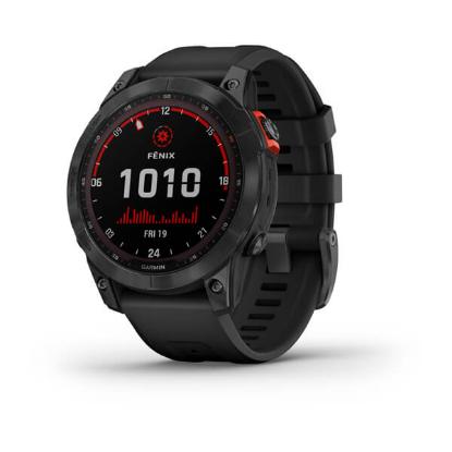 Pametni sat GARMIN Fenix 7X Solar, HR, GPS, multisport, crni/crni remen
