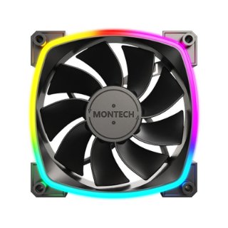 Ventilator MONTECH RX120 PWM, 120mm, 1600 okr/min, RGB, crni