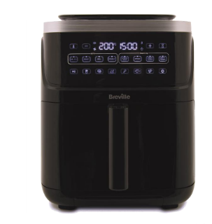 Friteza na vrući zrak BREVILLE Halo VDF133X, 1700 W, 7 l, steam clean, crna