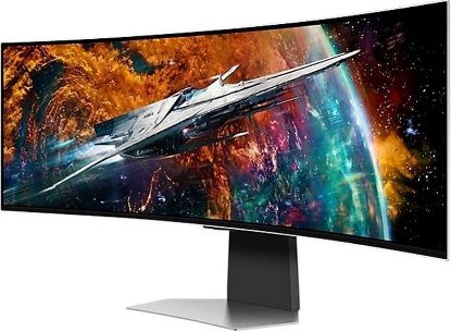 Monitor 49" SAMSUNG G9 LS49CG950SUXDU, 5120x1440, OLED, 240Hz, 1ms, 250cd/m2, G-Sync, FreeSync, zakrivljeni, zvučnici, srebrni