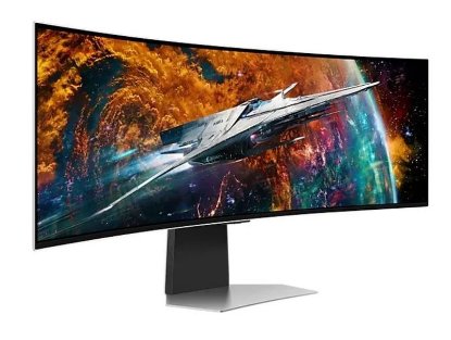 Monitor 49" SAMSUNG G9 LS49CG950SUXDU, 5120x1440, OLED, 240Hz, 1ms, 250cd/m2, G-Sync, FreeSync, zakrivljeni, zvučnici, srebrni