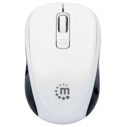 Miš MANHATTAN Dual-mode, optički, 1600dpi, bežični, USB, bijelo-crni