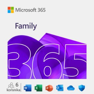 Office MICROSOFT 365 Family, godišnja pretplata
