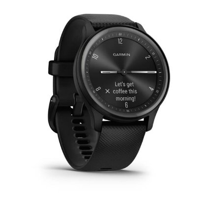 Pametni sat GARMIN Vivomove Sport, HR, GPS, multisport, crni/crni remen