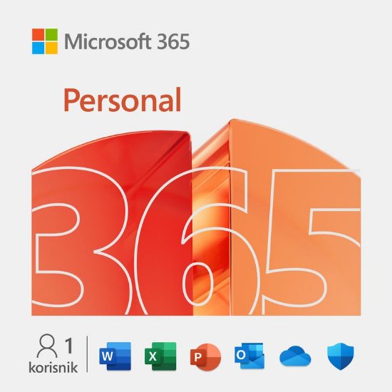 Office MICROSOFT 365 Personal, Engleski, godišnja pretplata