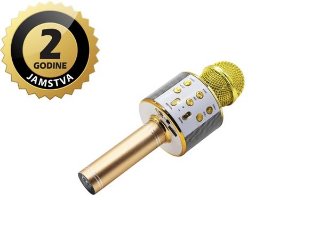 RABLJENI - Mikrofon MANTA MIC10-G, bežični, karaoke, zvučnik