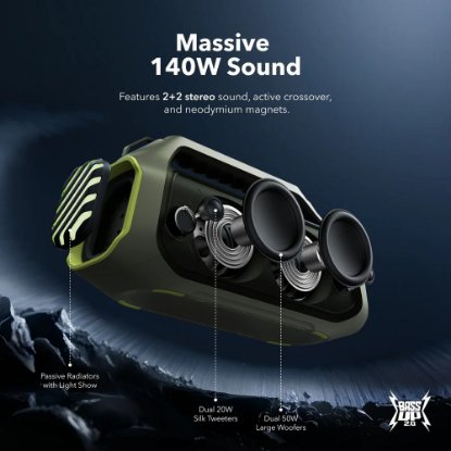 Slika Zvučnik ANKER SoundCore Boom 2 Plus, BT, 140W, vodootporan, powerbank, zeleni