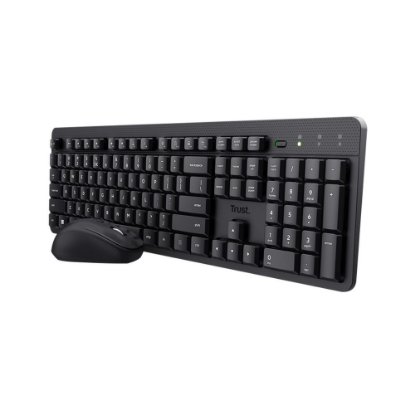 Tipkovnica + miš TRUST Ody II Silent, US layout, HR znakovi, bežična, crna