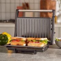 Toster VONSHEF, 1000W, preklopni, crno-srebrni