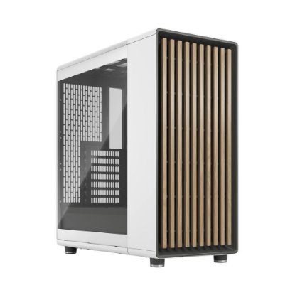 Kućište FRACTAL DESIGN North TG Clear, ATX, bijelo, bez napajanja