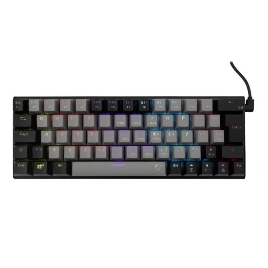 Tipkovnica WHITE SHARK GK-002722 Wakizashi, RGB, plavi switch, mehanička, UK/HR, sivo-crna, USB